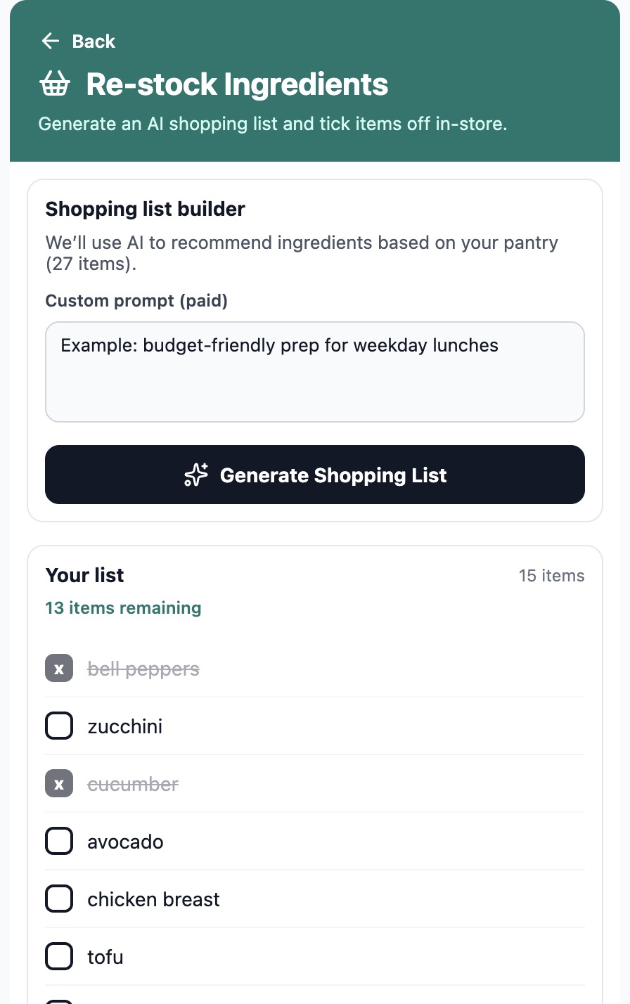 AI-powered mobile app screenshot 4